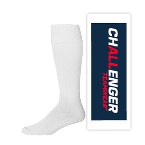Challenger Teamwear White Premier Long Soccer Socks